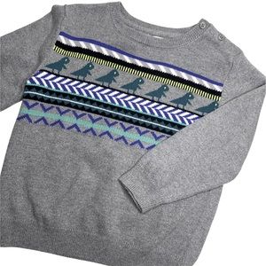 Beat knit Gymboree Dino sweater 3T.  EUC